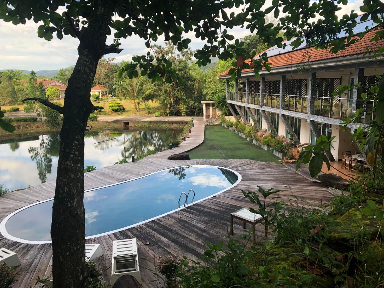 Serene Poolside View