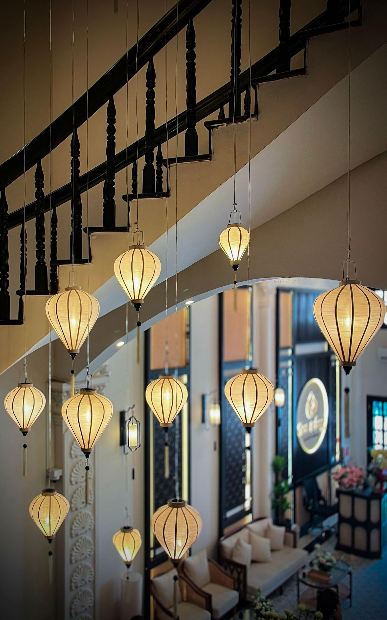 Lanterns in lobby
